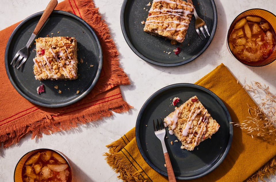 Cranberry Coffee Cake with Almond Crunch - select to zoom