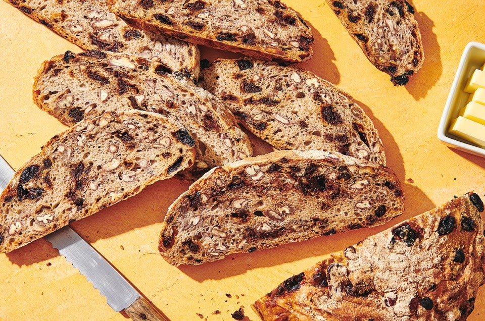 No-Knead Chocolate-Cherry Pecan Bread - select to zoom