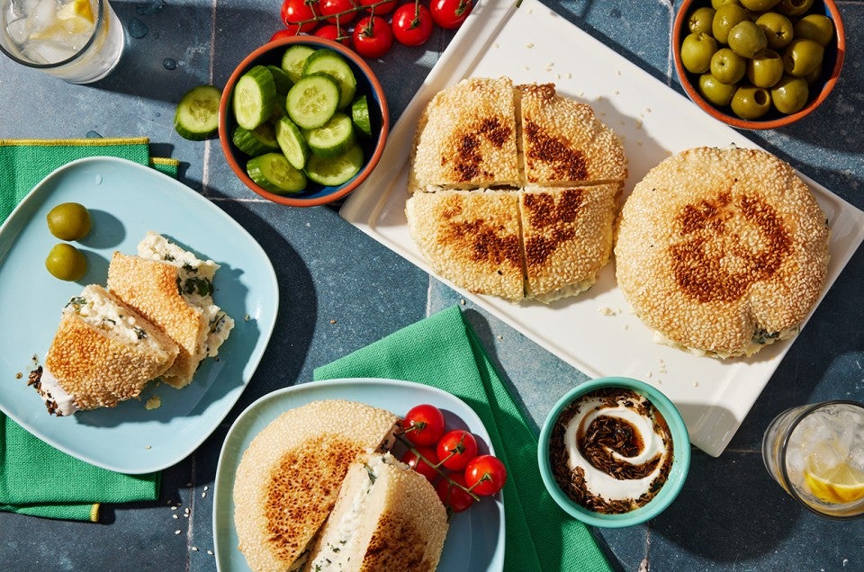 Cheese and Mint Ka’ak (Middle Eastern Bagels) - select to zoom