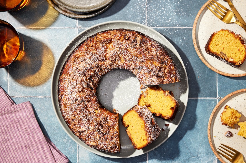 Pecan-Crusted Sweet Potato Pound Cake - select to zoom