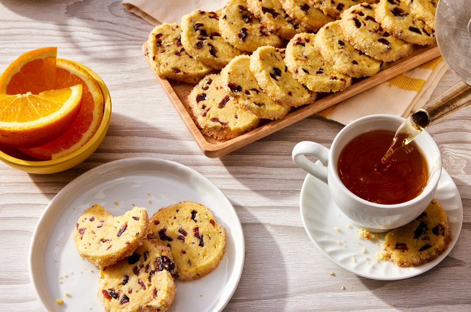Cranberry-Studded Melted Butter Shortbread  - select to zoom