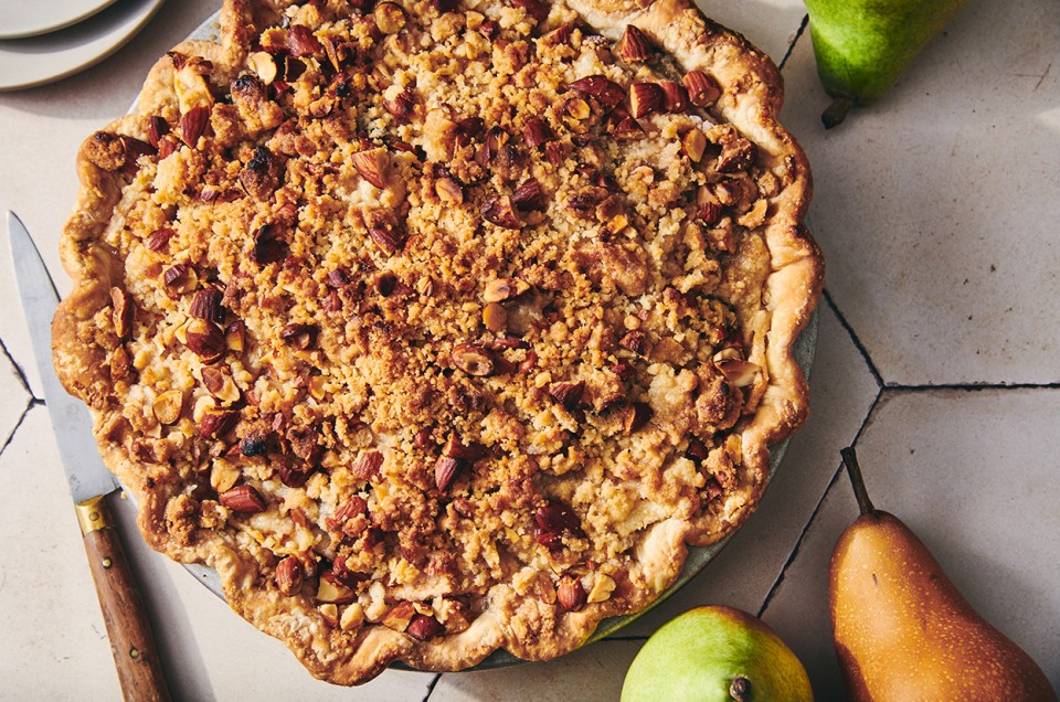 Cherry, Almond, and Pear Pie  - select to zoom