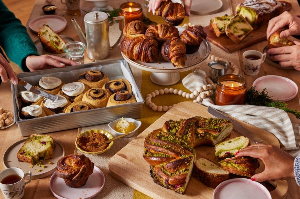 Spread of holiday breads