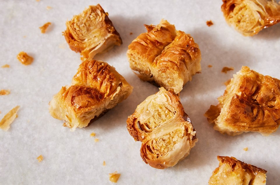 Twice-Baked Caramelized Cashew Baklava  - select to zoom