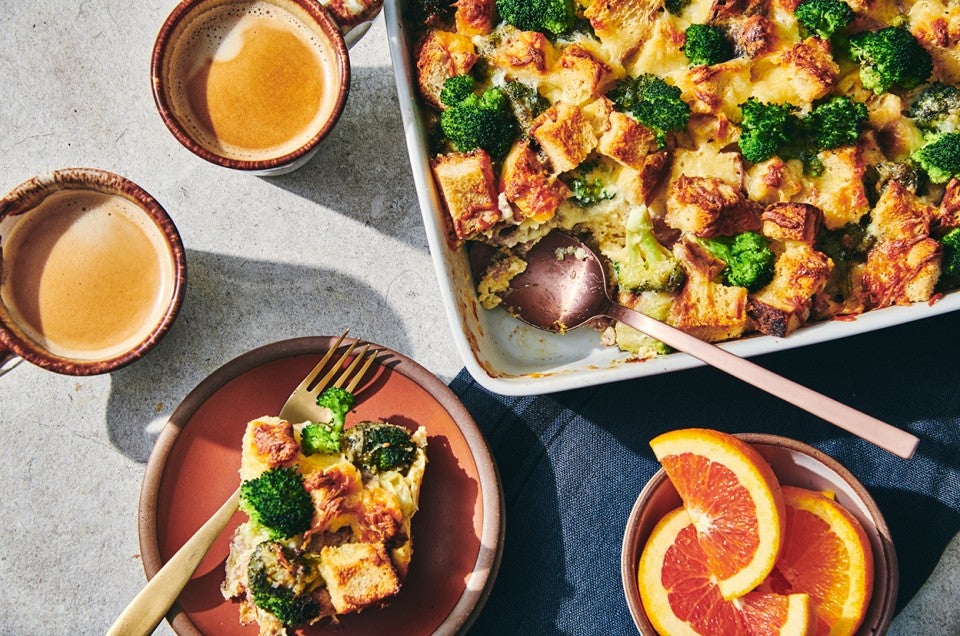 Broccoli-Cheddar Breakfast Strata  - select to zoom