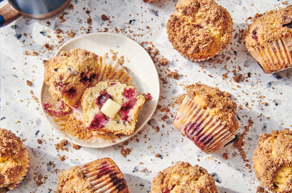 Gluten-Free Fruit Muffins with Streusel Topping  - select to zoom