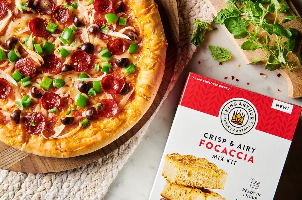 Crispy Focaccia Pizza  - select to zoom