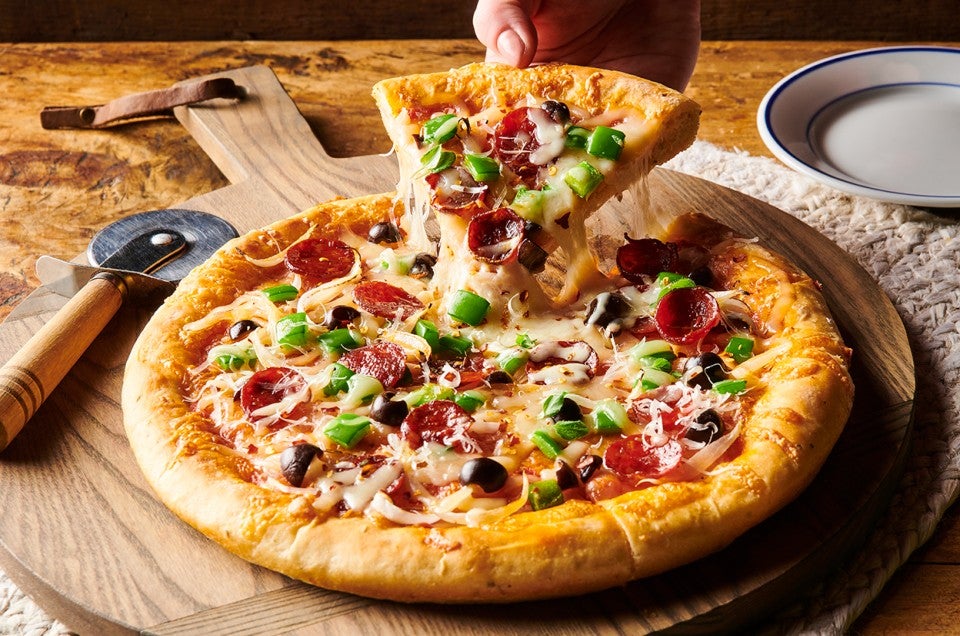 Crispy Focaccia Pizza  - select to zoom
