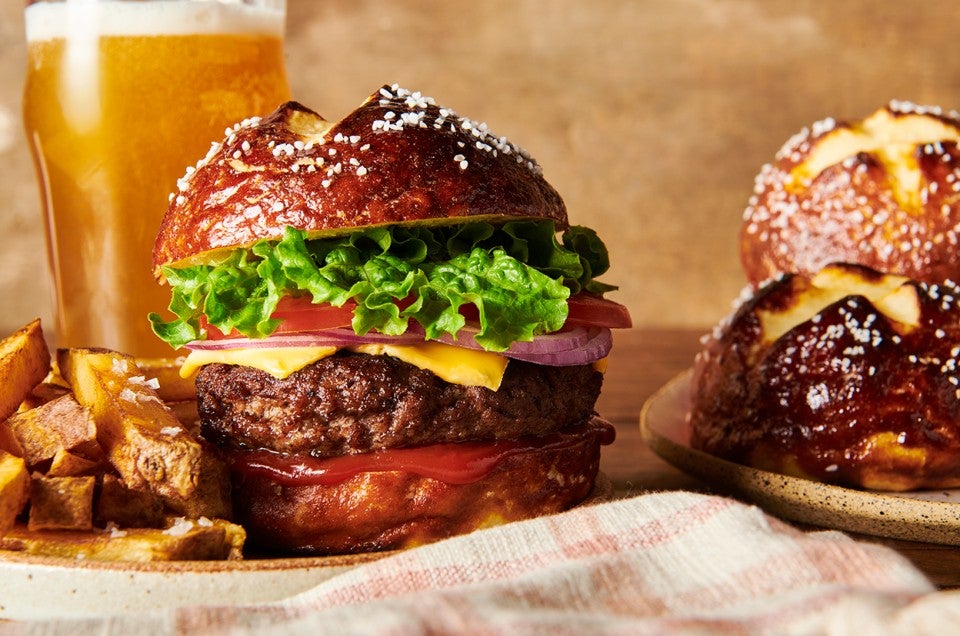 Quick and Easy Pretzel Buns - select to zoom