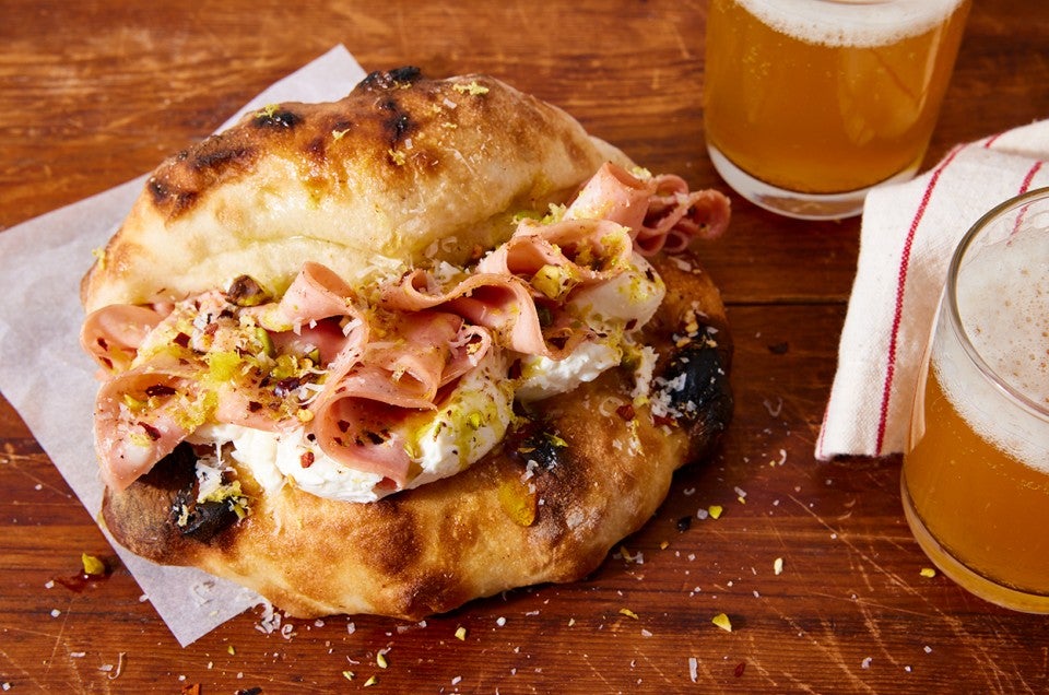 Mortadella Pizza Sandwich  - select to zoom