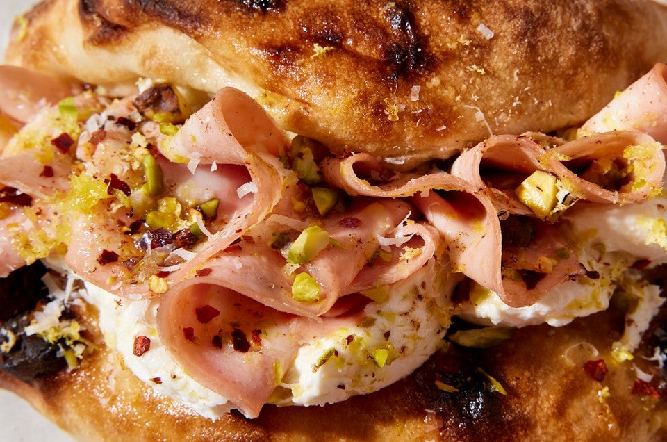 Mortadella Pizza Sandwich  - select to zoom