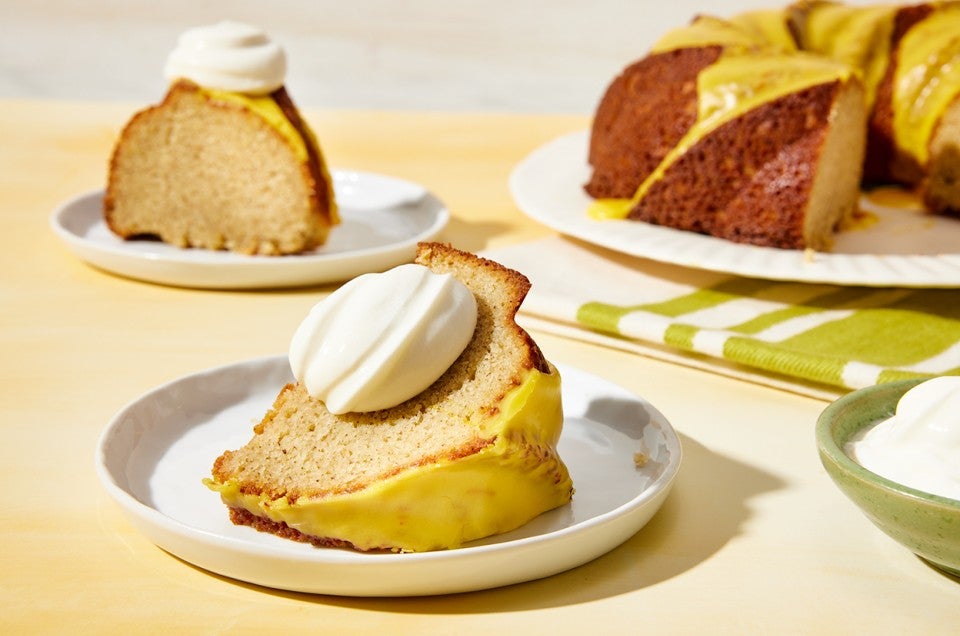 Dried Lime Pound Cake with Saffron Glaze  - select to zoom