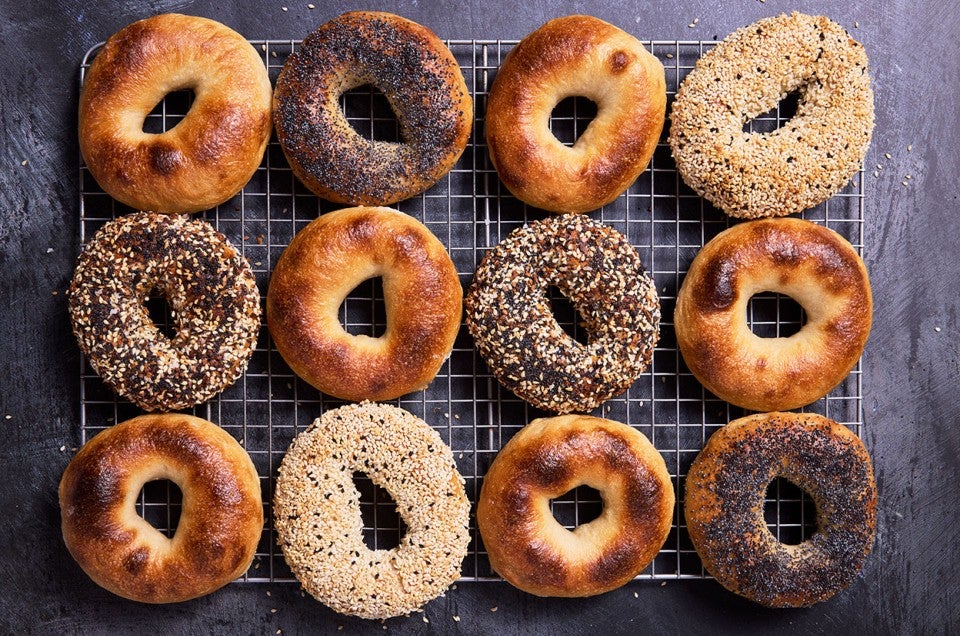 Sourdough Bagels Recipe King Arthur Baking Sourdough Bagel Hero1 HOR 012