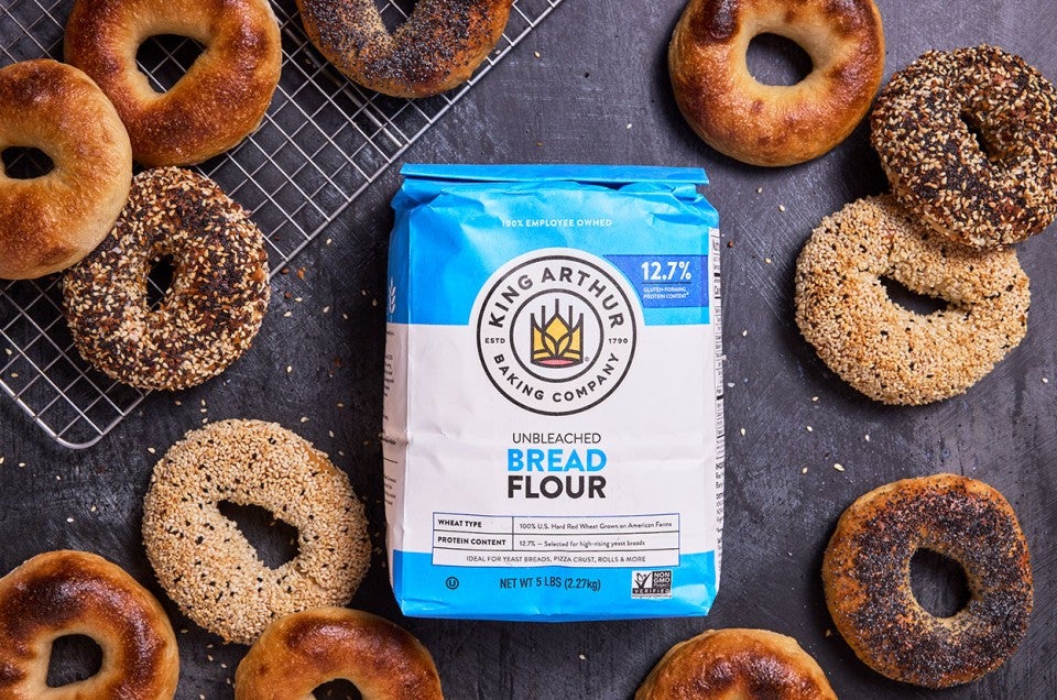 Sourdough Bagels Recipe King Arthur Baking Sourdough Bagel Product HOR 019