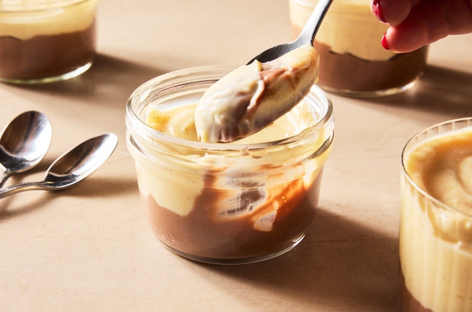Chocolate and Vanilla Pudding Cups - select to zoom