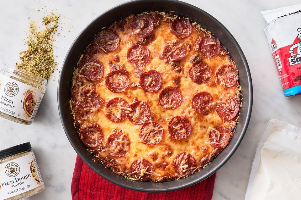 Easy Pan Pizza in a pan - select to zoom