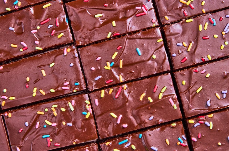 Close-up of Easy Frosted Brownies - select to zoom