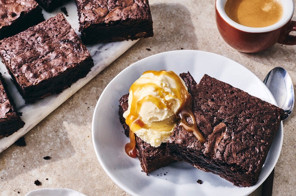 Gluten-Free Brownies a la mode - select to zoom