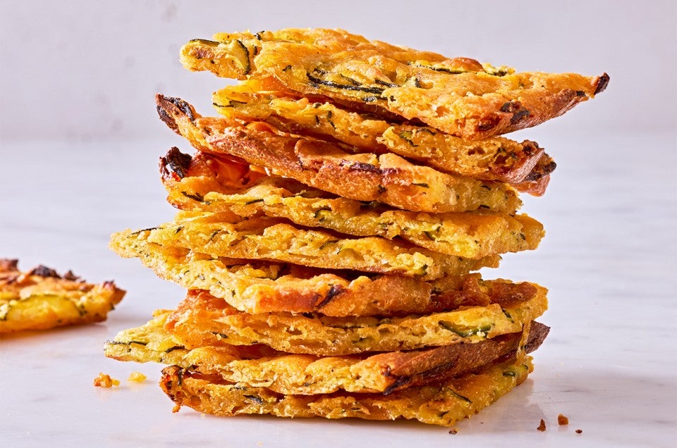 Scarpaccia (Italian Zucchini Tart) stacked high - select to zoom