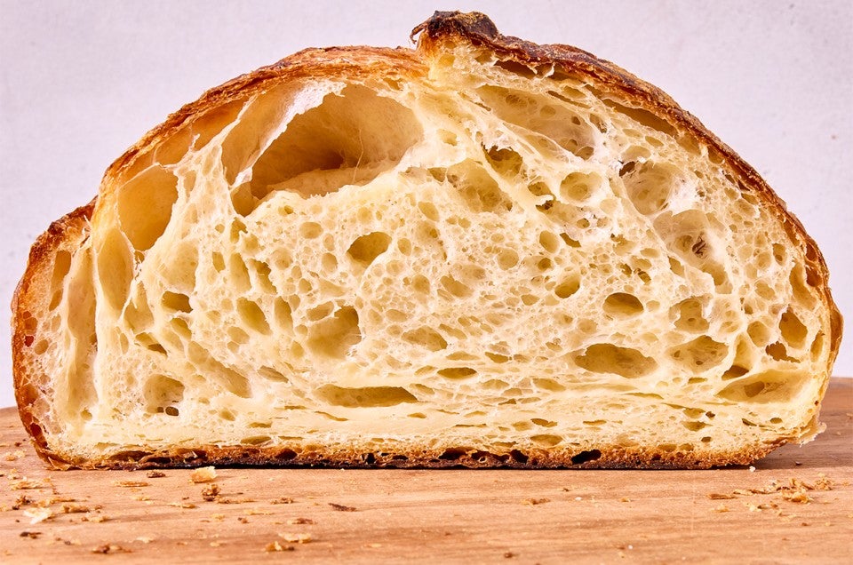 Interior of Croissant Sourdough Bread - select to zoom