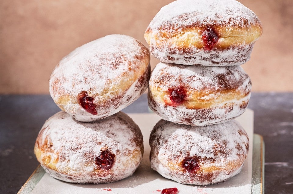 Two stacks of Pączki (Polish Doughnuts) - select to zoom