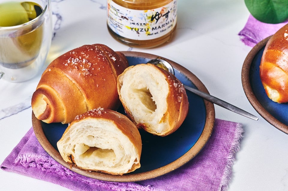 Three Salt Bread on a plate - select to zoom