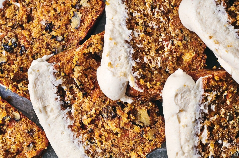 Detail of Spiced Carrot Snacking Cake. - select to zoom