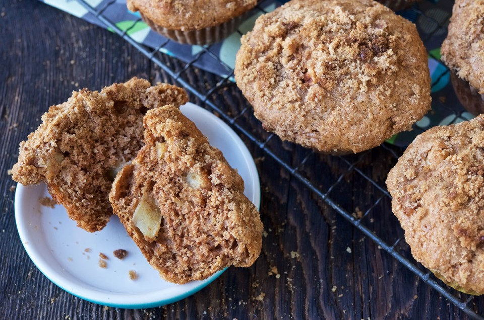Apple Muffins via @kingarthurflour