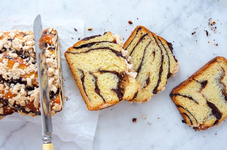 Chocolate Babka Bakealong via @kingarthurflour