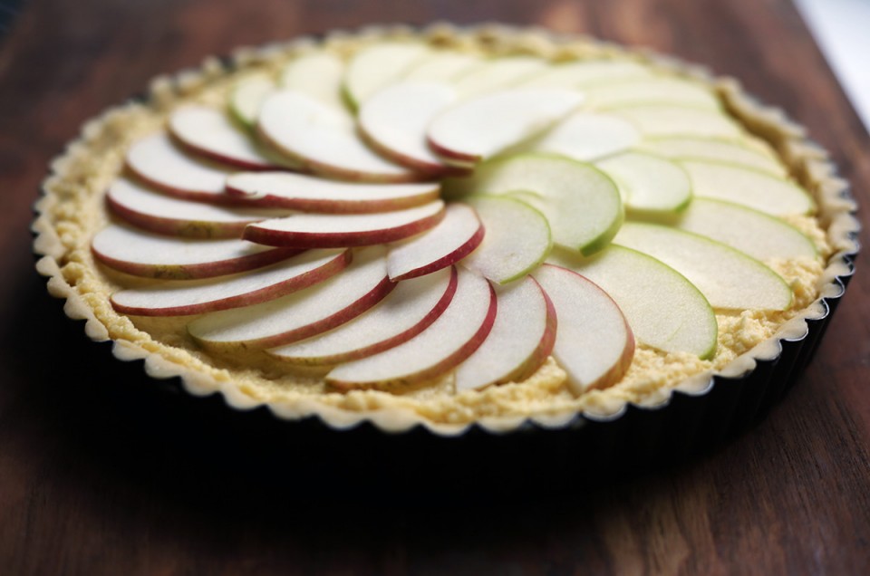 French apple tart via @kingarthurflour