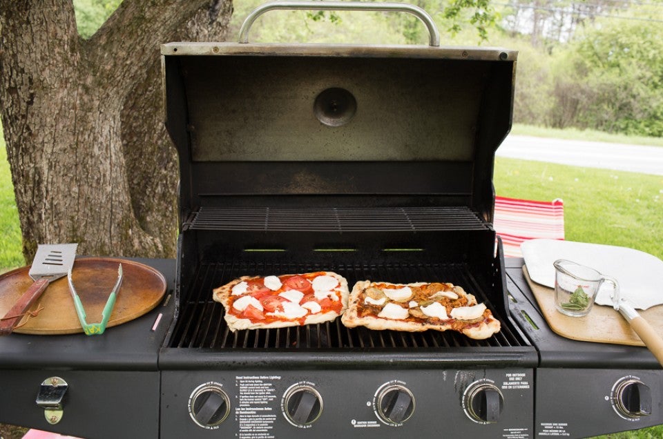 Grilled Pizza via @kingarthurflour