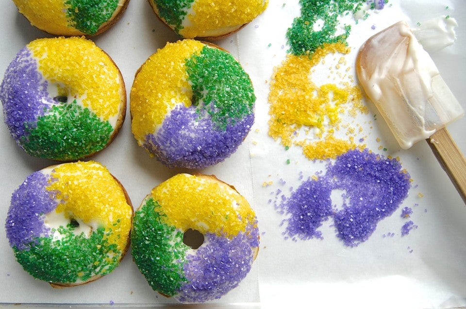 King Cake Doughnuts via @kingarthurflour