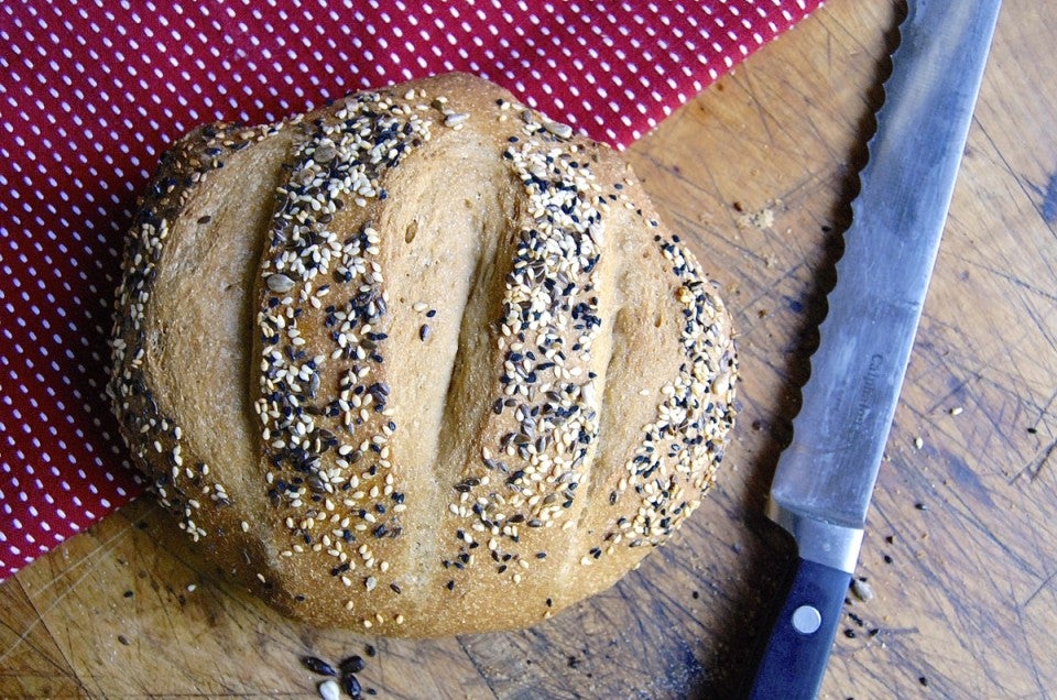 Whole wheat no-knead bread via @kingarthurflour