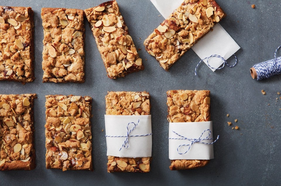 gluten-free raspberry almond bars via @kingarthurflour