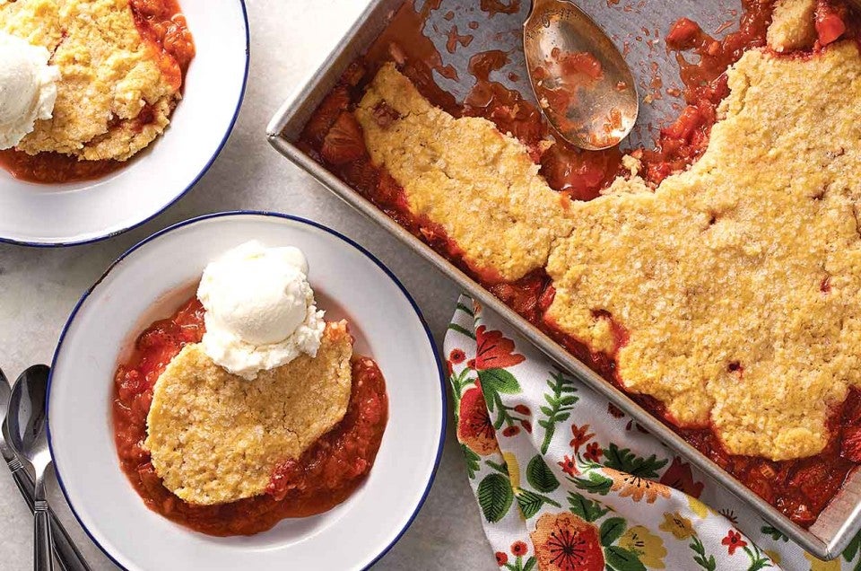 Strawberry-Rhubarb Cobbler