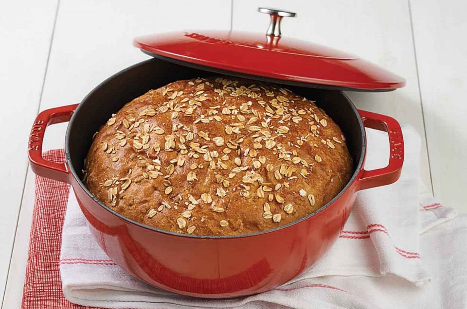 No-Knead Oat Bread - select to zoom
