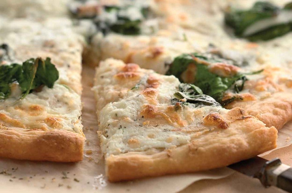 Spinach White Pizza