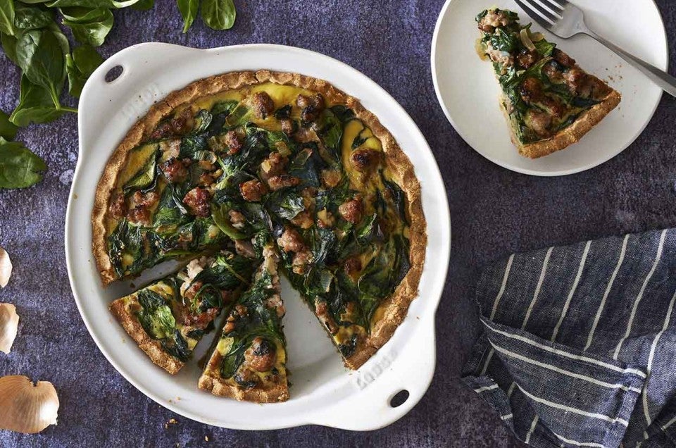 Paleo Sausage-Spinach Quiche