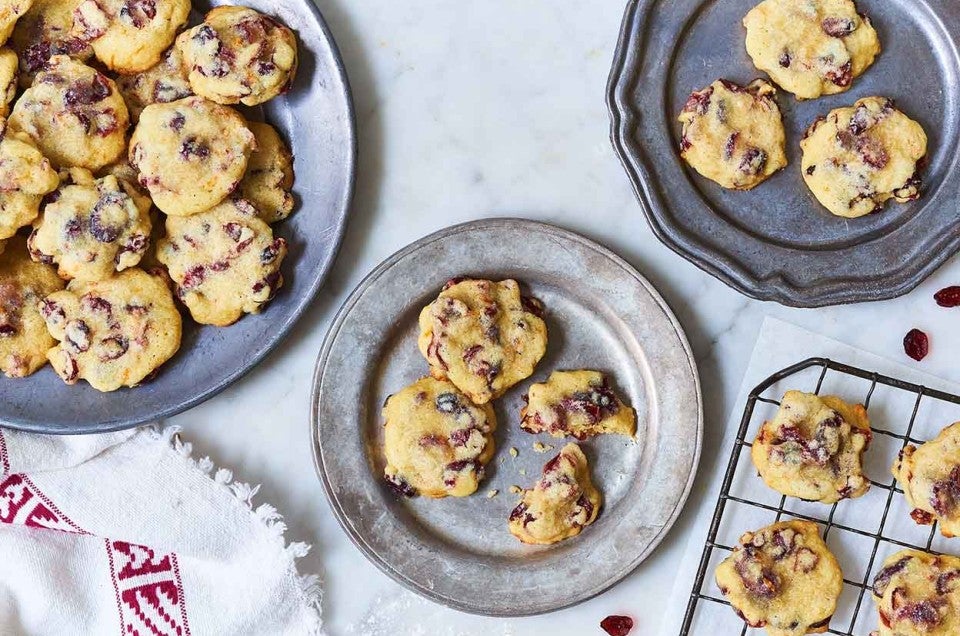 Soft and Chewy Vanilla-Orange Cranberry Cookies