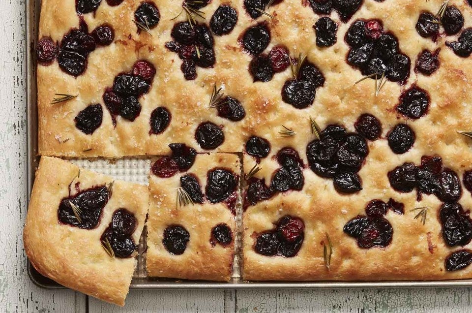 No-Knead Balsamic-Glazed Cherry Focaccia