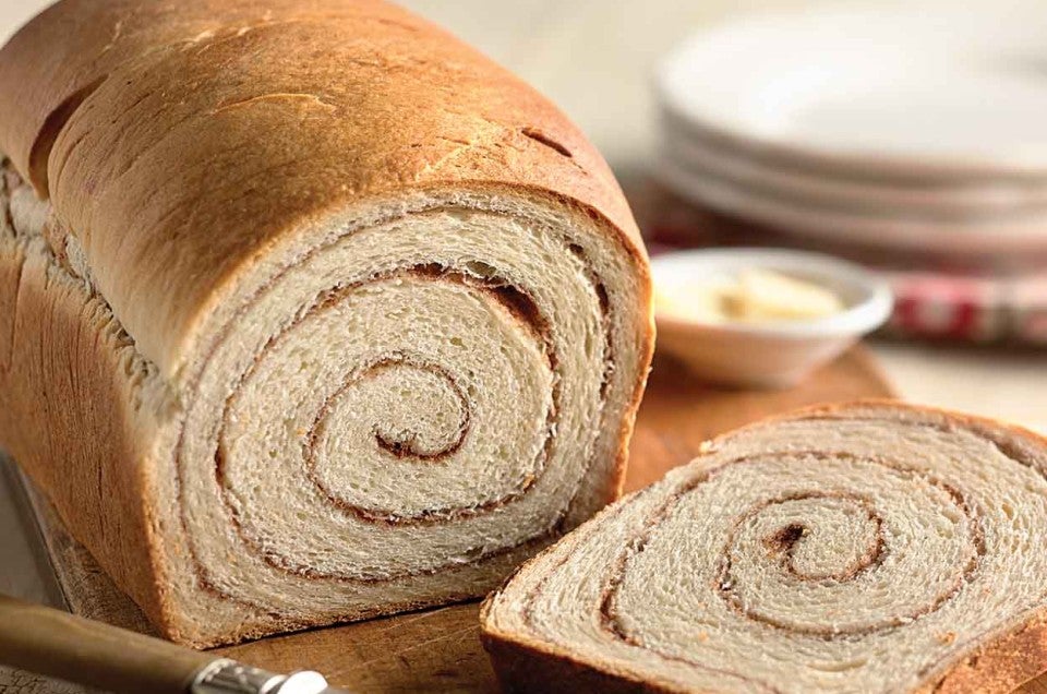 100% Whole Wheat Cinnamon Swirl Bread - select to zoom