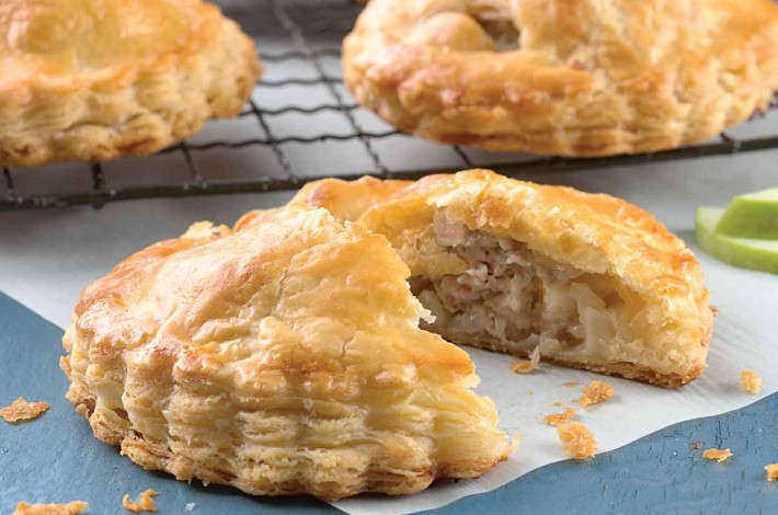 Sausage, Apple, and Cheddar Pocket Pies