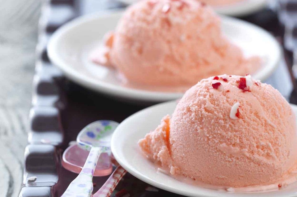 Pink Peppermint Stick Ice Cream