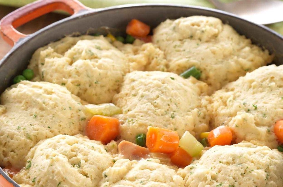 Gluten-Free Chicken & Dumplings made with baking mix