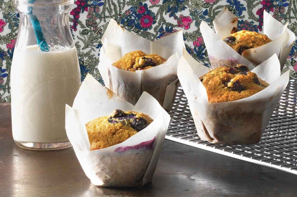 Blueberry Sourdough Muffins
