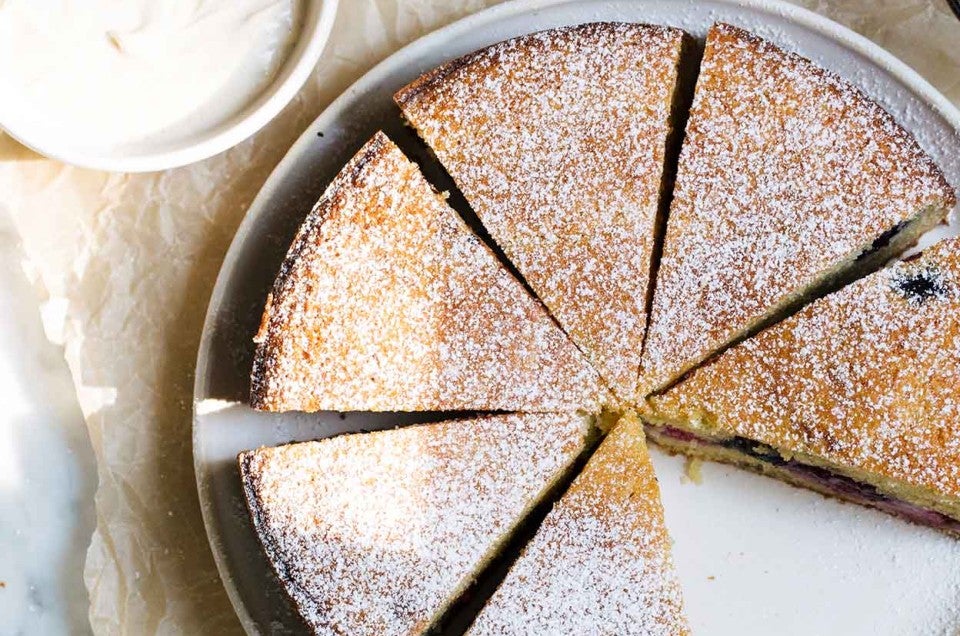 Cornmeal and Ricotta Cake with Fresh Berries - select to zoom