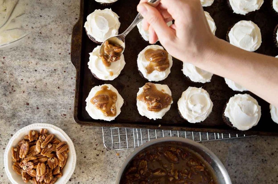 Chocolate Pecan Derby Cupcakes