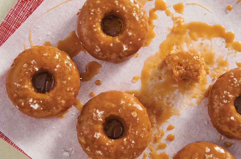 Salted Caramel Apple Doughnuts