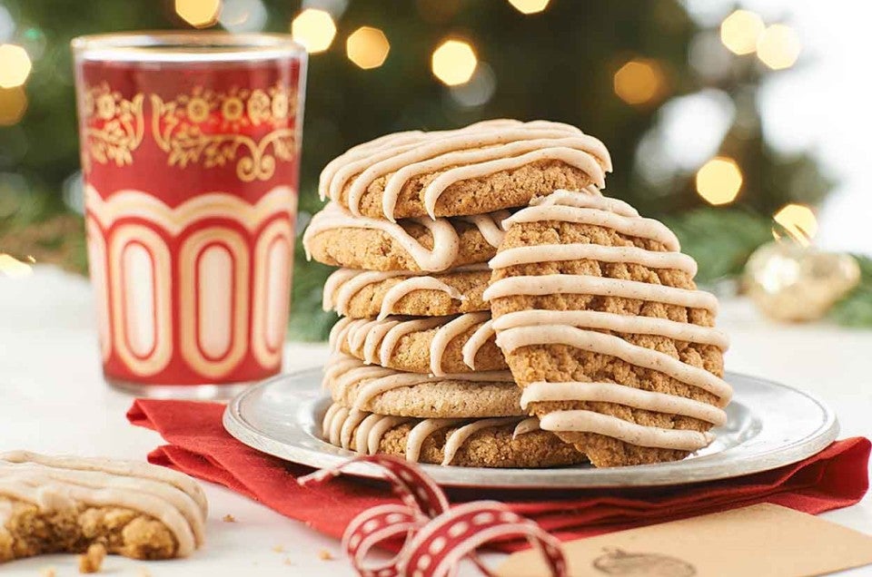 Chai-Glazed Almond Cookies - select to zoom