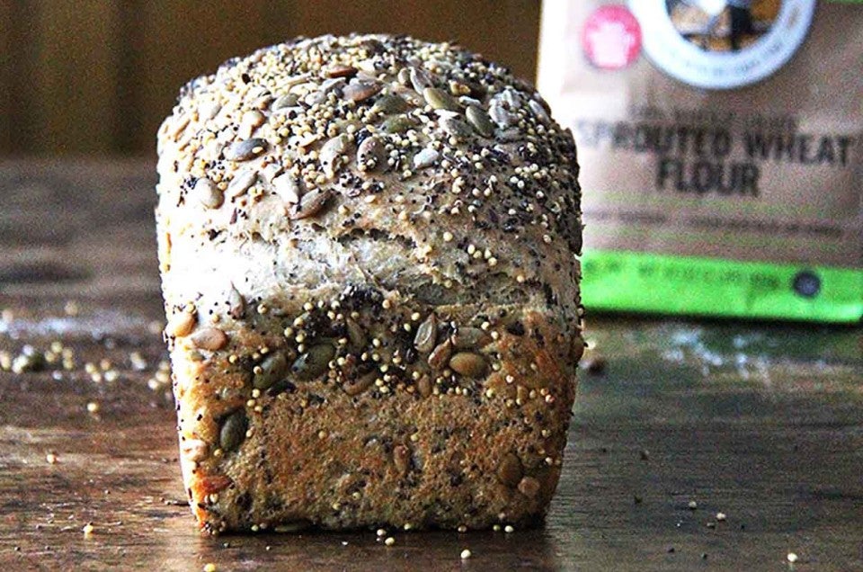 Seedy Sandwich Bread with Sprouted Wheat
